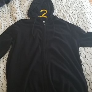 Large black zip up hoodie